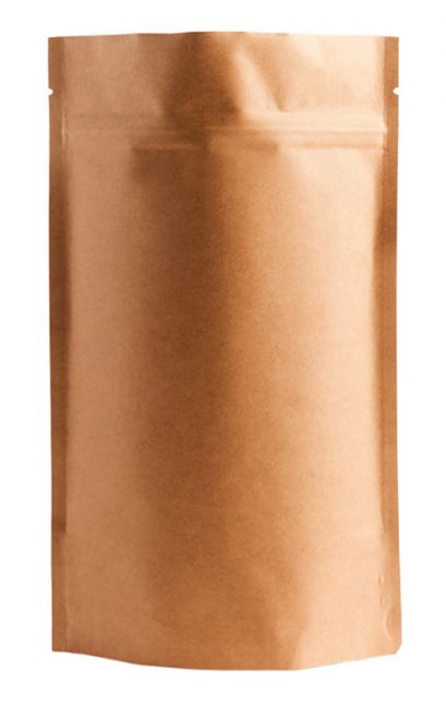 1oz Metallized Stand Up Pouches - Natural Kraft