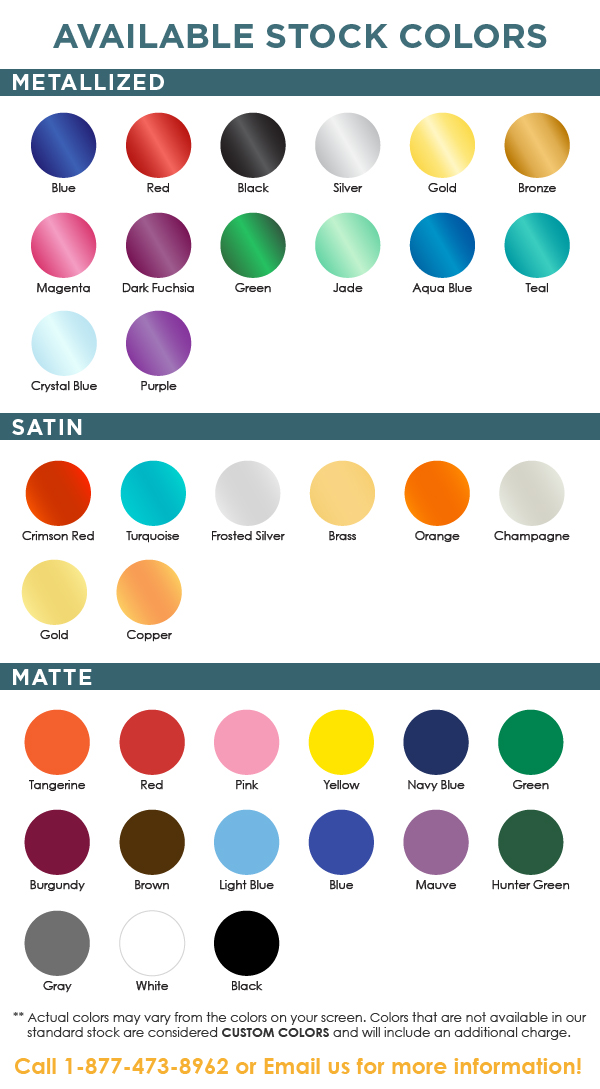 Foil Stamp Color Chart